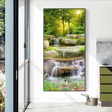 Load image into Gallery viewer, Diamond Painting - Full Round - forest waterfall (40*80CM)
