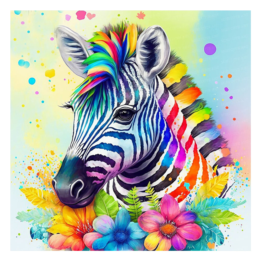 Diamond Painting - Full Round - color zebra (35*35CM)