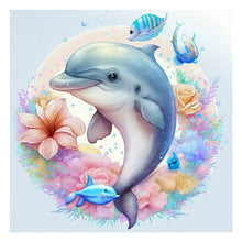 Load image into Gallery viewer, Diamond Painting - Full Round - dolphin (35*35CM)
