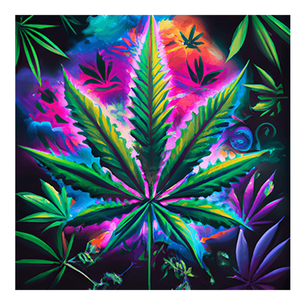 Diamond Painting - Full Round - marijuana leaf (30*30CM)