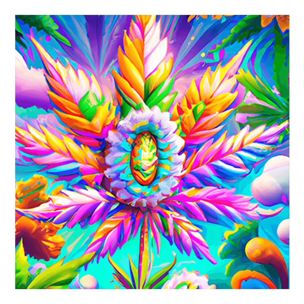Diamond Painting - Full Round - marijuana leaf (30*30CM)