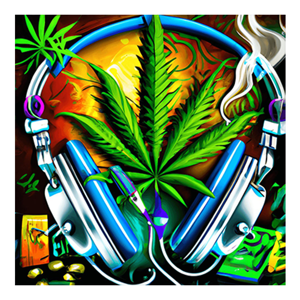 Diamond Painting - Full Round - marijuana leaf (30*30CM)