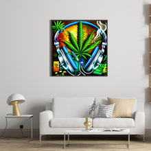 Load image into Gallery viewer, Diamond Painting - Full Round - marijuana leaf (30*30CM)
