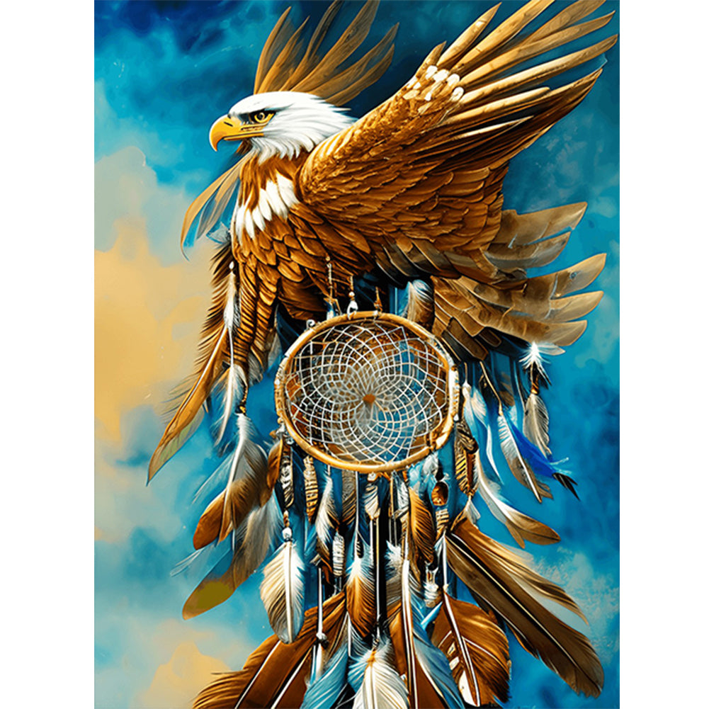 Diamond Painting - Full Round - eagle dream catcher (30*40CM)