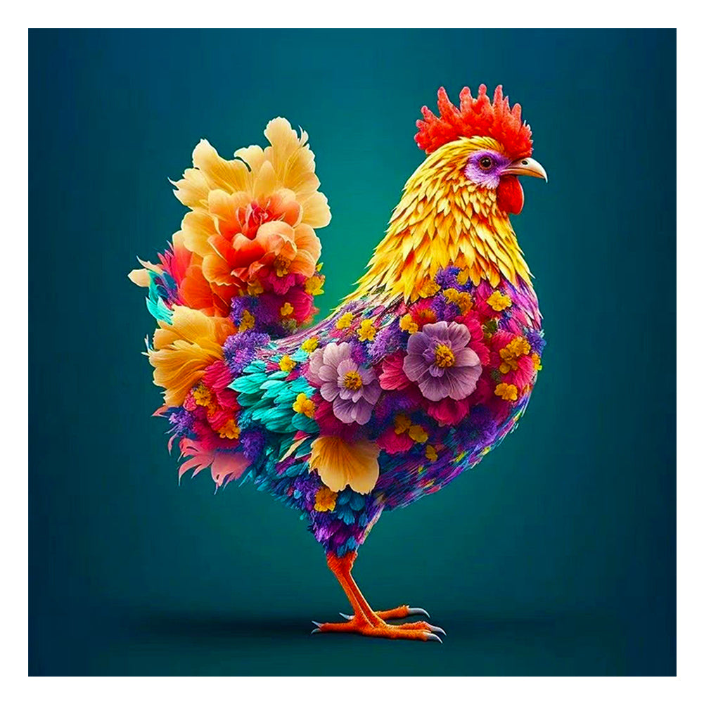 Diamond Painting - Full Round - 12 zodiac chickens (30*30CM)