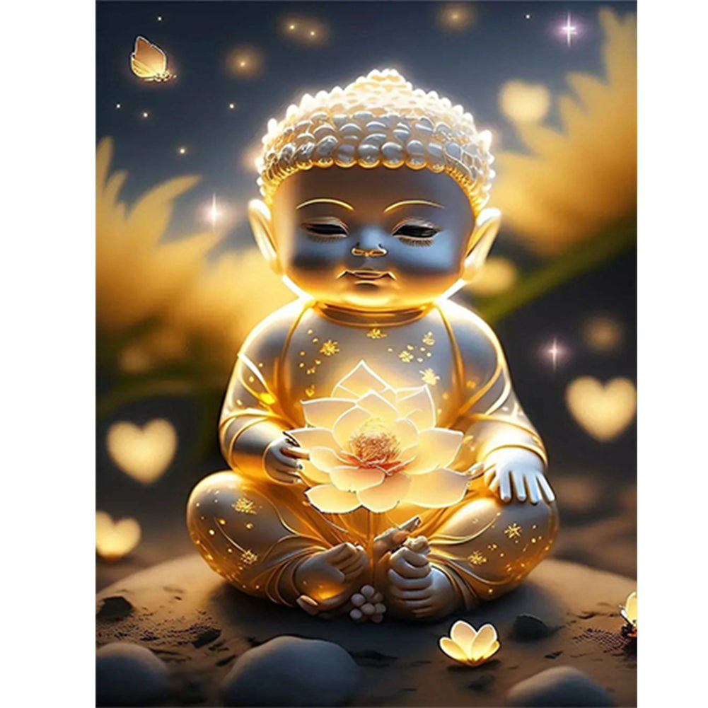 Diamond Painting - Full Round - halo buddha statue (30*40CM)