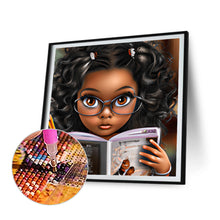 Load image into Gallery viewer, Diamond Painting - Full Round - curly black girl (30*30CM)
