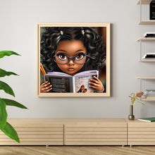 Load image into Gallery viewer, Diamond Painting - Full Round - curly black girl (30*30CM)
