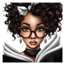 Load image into Gallery viewer, Diamond Painting - Full Round - curly black girl (30*30CM)
