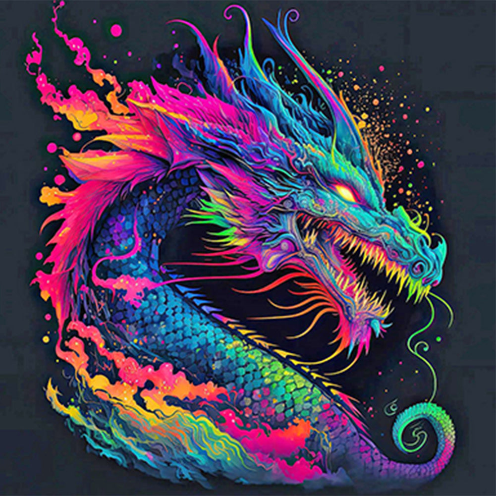 Diamond Painting - Full Round - colorful dragon (30*30CM)