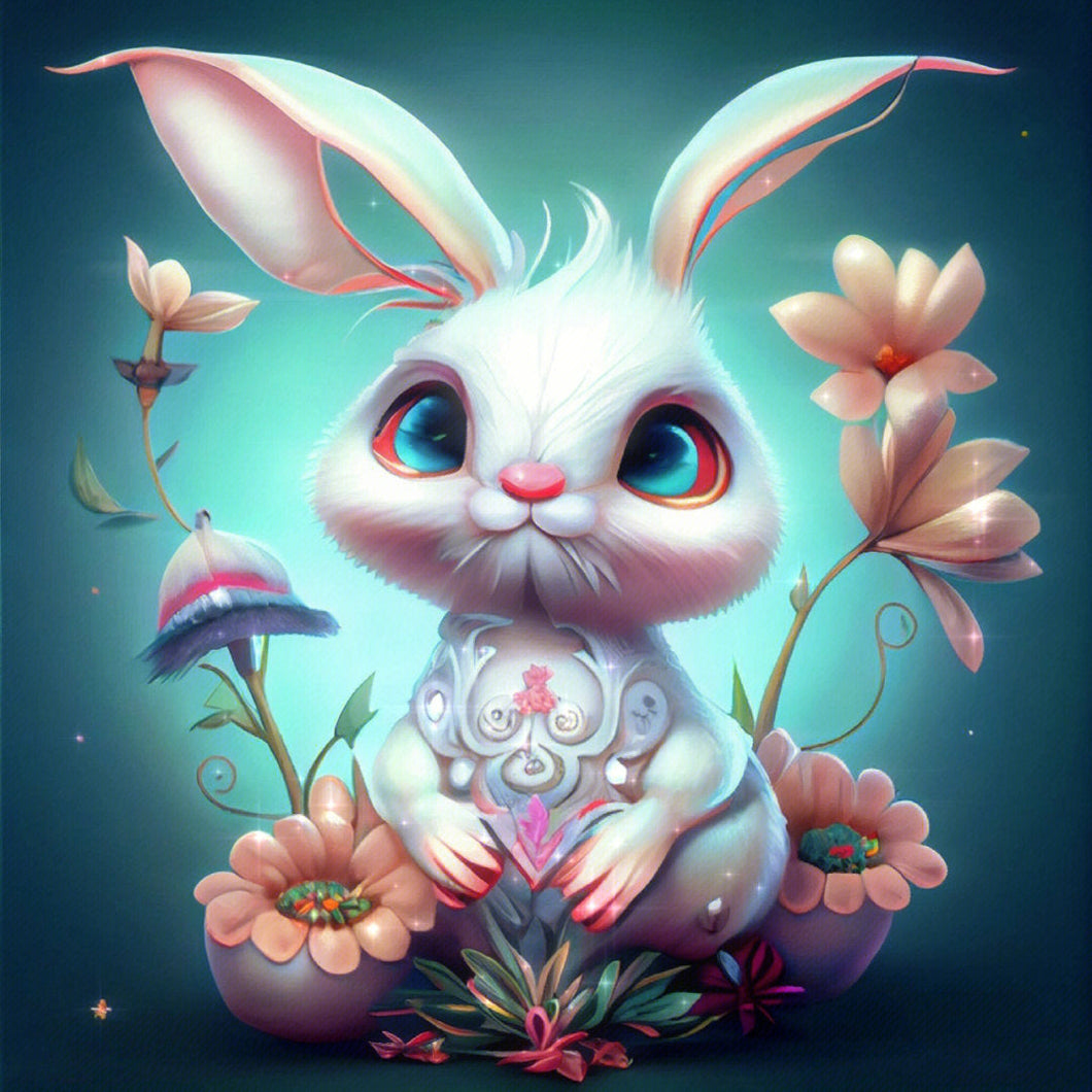 AB Diamond Painting - Full Round - Animal Rabbit (40*40cm)