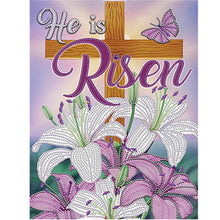 Load image into Gallery viewer, Diamond Painting - Partial Special Shaped - easter cross lily (30*40CM)

