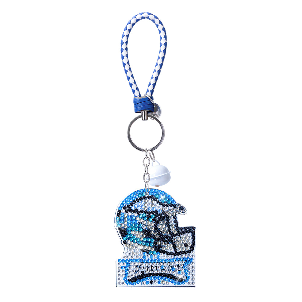 DIY Diamond Art Keychains Craft Rugby Team Badge Hanging Ornament (AA1440-3)