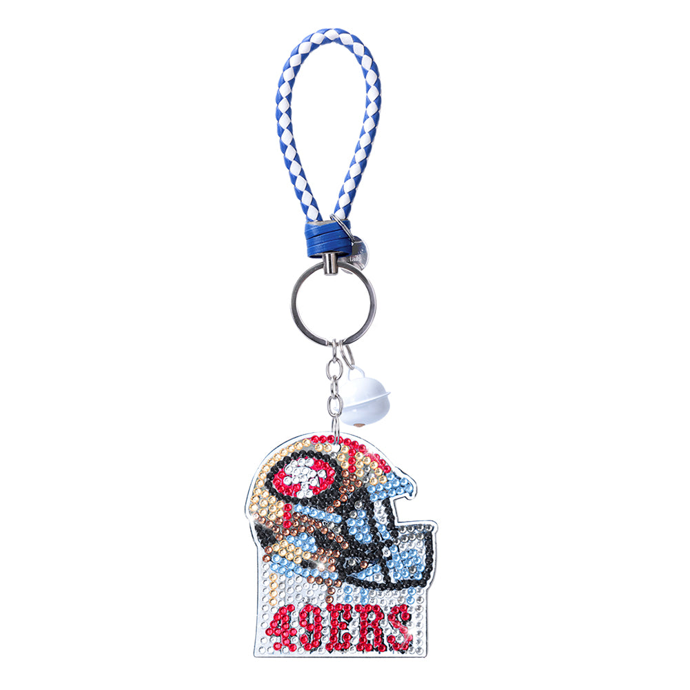 DIY Diamond Art Keychains Craft Rugby Team Badge Hanging Ornament (AA1440-4)
