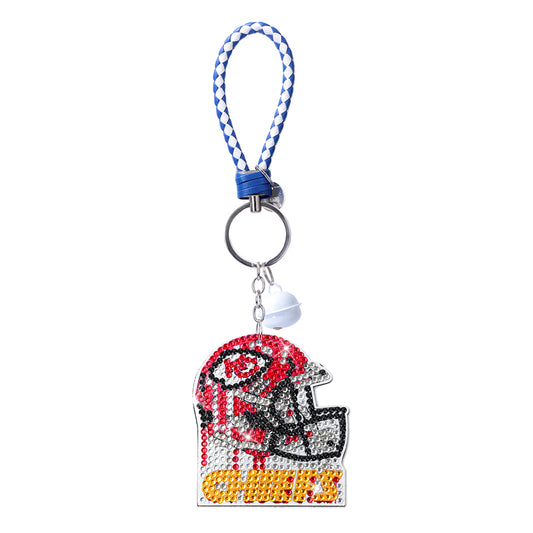 DIY Diamond Art Keychains Craft Rugby Team Badge Hanging Ornament (AA1440-5)