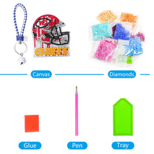 Load image into Gallery viewer, DIY Diamond Art Keychains Craft Rugby Team Badge Hanging Ornament (AA1440-5)
