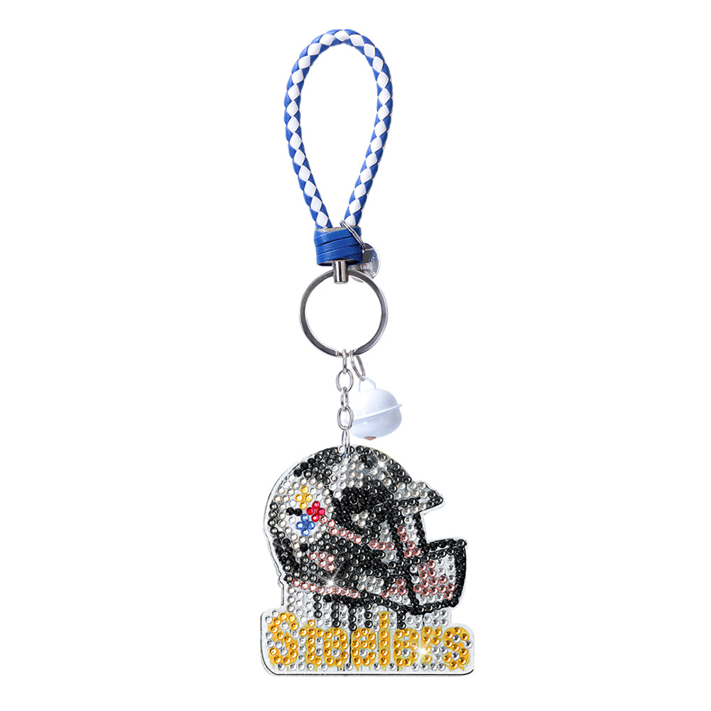 DIY Diamond Art Keychains Craft Rugby Team Badge Hanging Ornament (AA1440-9)