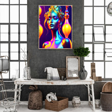 Load image into Gallery viewer, Diamond Painting - Full Round - Colorful Indian Woman (30*40CM)
