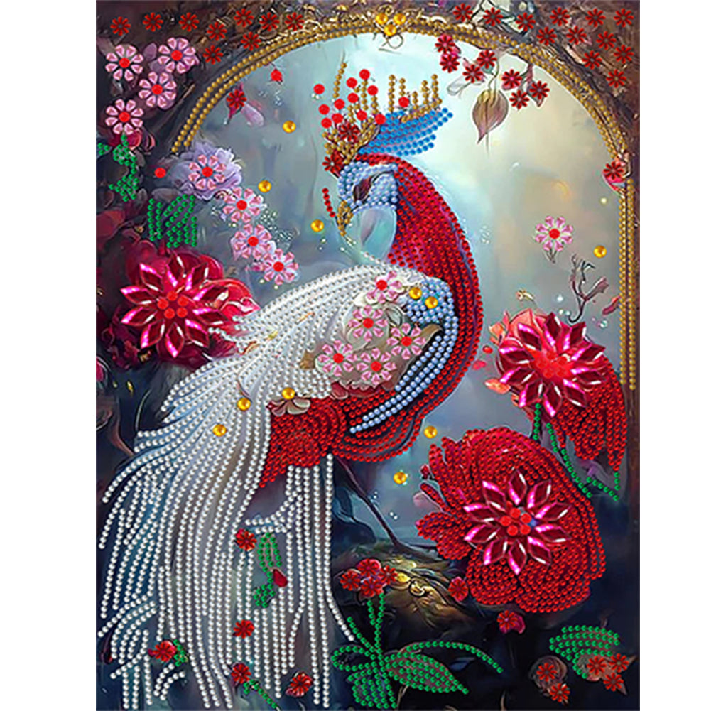 Diamond Painting - Partial Special Shaped - gorgeous peacock (30*40CM)