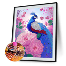 Load image into Gallery viewer, Diamond Painting - Partial Special Shaped - gorgeous peacock (30*40CM)
