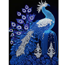 Load image into Gallery viewer, Diamond Painting - Partial Special Shaped - gorgeous peacock (30*40CM)
