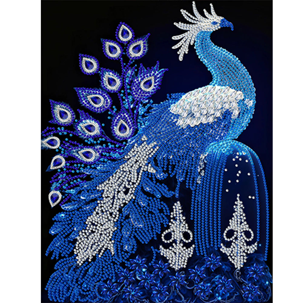 Diamond Painting - Partial Special Shaped - gorgeous peacock (30*40CM)
