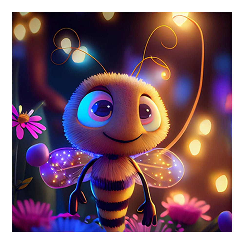 Diamond Painting - Full Round - cartoon bee (30*30CM)