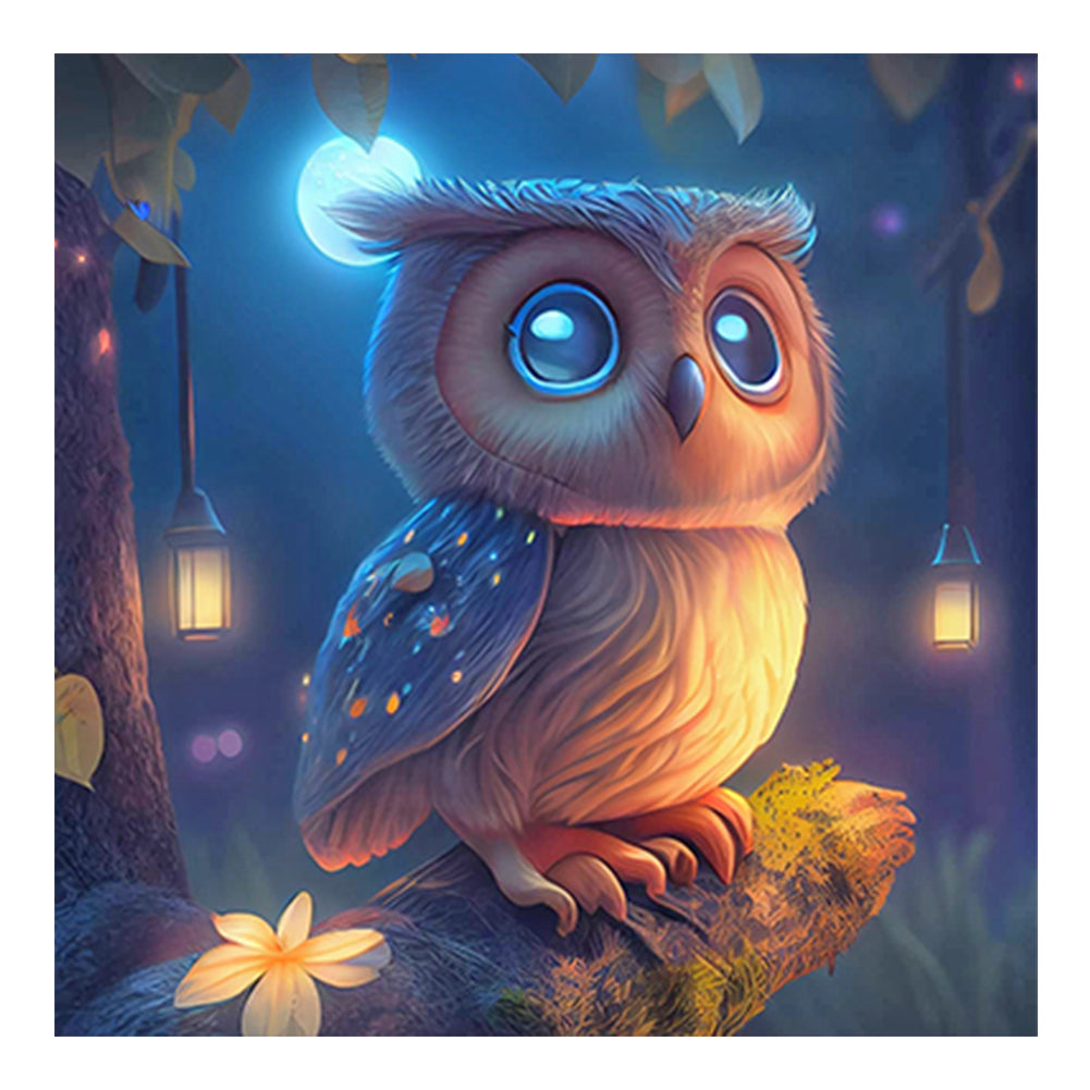 Diamond Painting - Full Round - little owl (30*30CM)