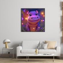 Load image into Gallery viewer, Diamond Painting - Full Round - little hippopotamus (30*30CM)
