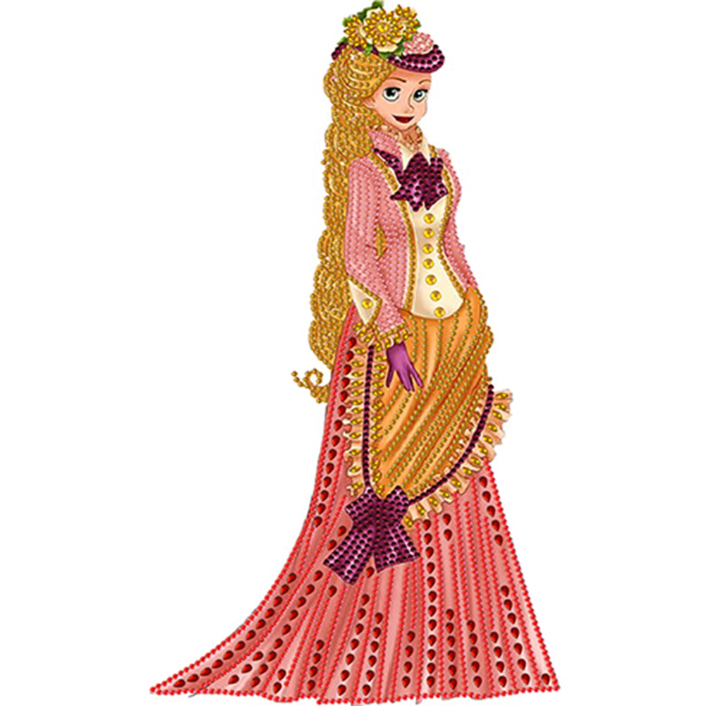 Diamond Painting - Partial Special Shaped - Elegant lady (30*40CM)