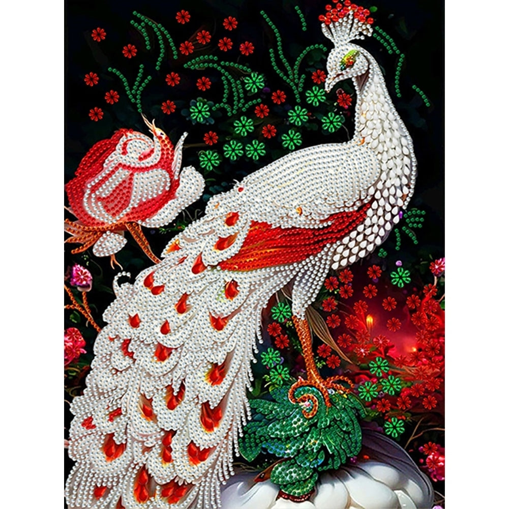 Diamond Painting - Partial Special Shaped - Peacock (30*40CM)