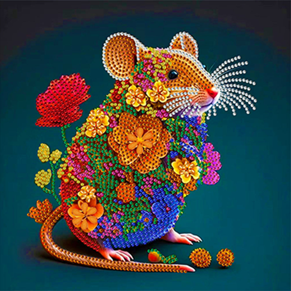 Diamond Painting - Partial Special Shaped - 12 zodiac rats (30*30CM)