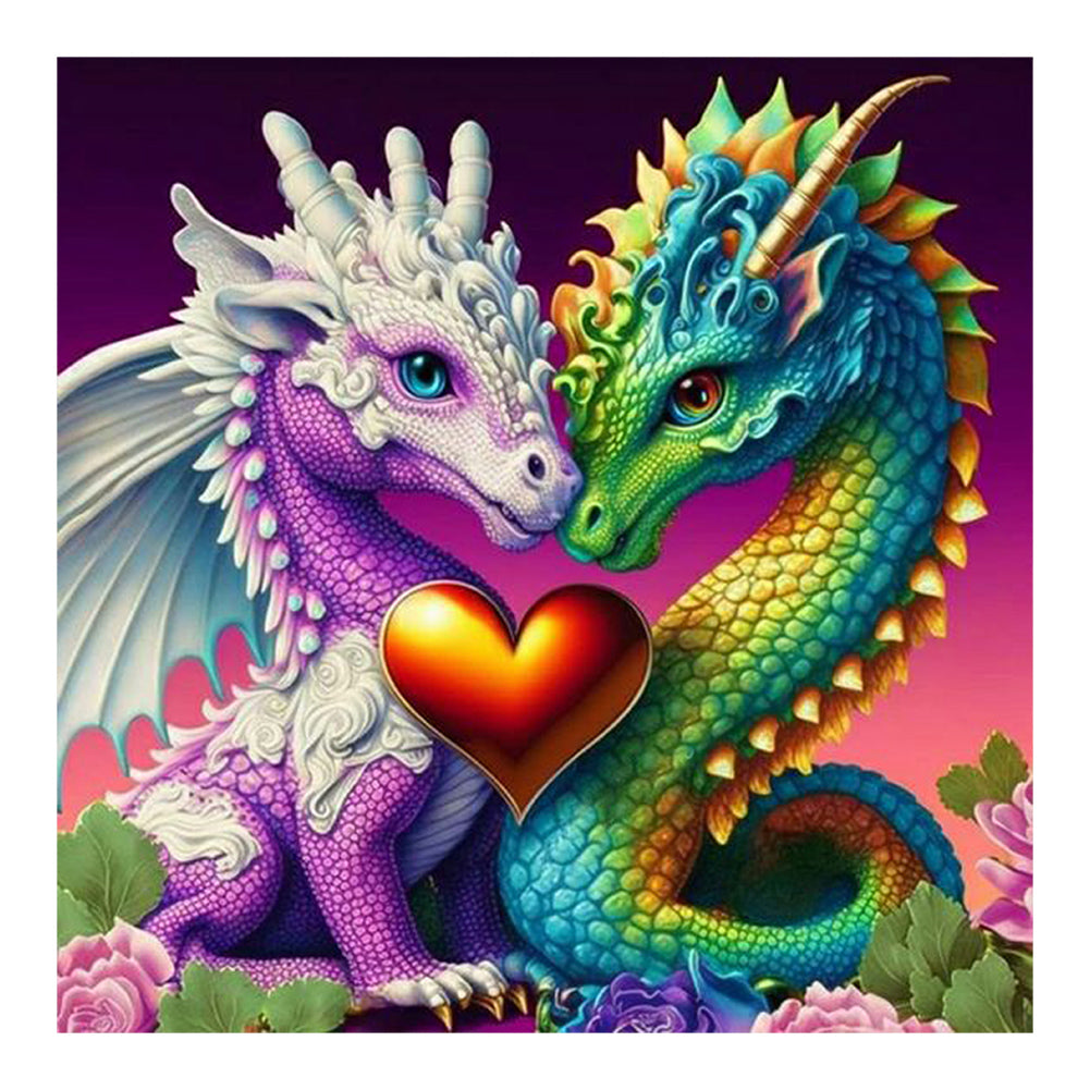 Diamond Painting - Full Round - rainbow pterosaur (30*30CM)