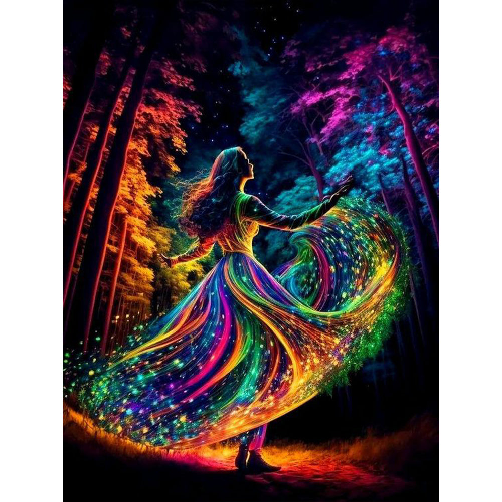 Diamond Painting - Full Round - rainbow girl (30*40CM)