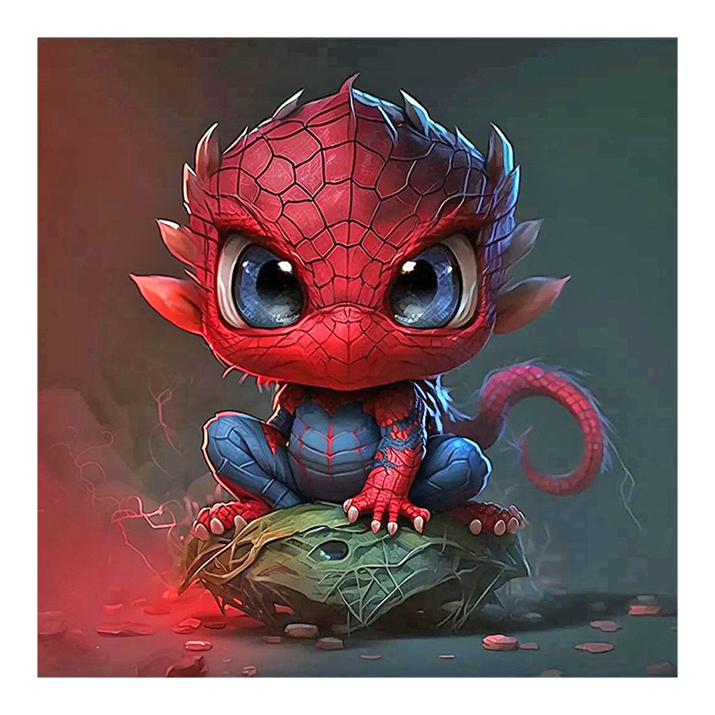 Diamond Painting - Full Round - Marvel Spiderman dragon (30*30CM)