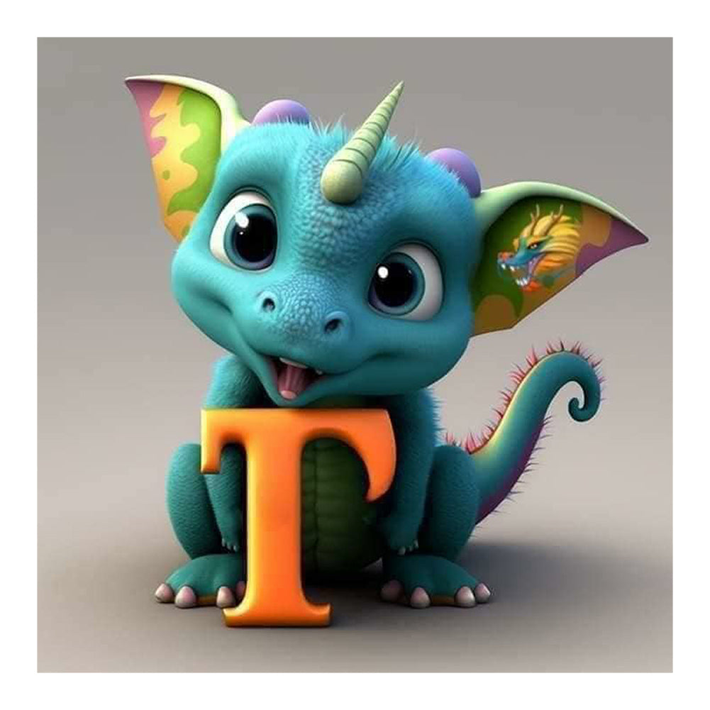 Diamond Painting - Full Round - Little Dinosaur T (30*30CM)