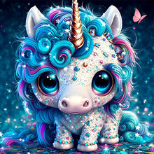 Load image into Gallery viewer, Diamond Painting - Full Round - jeweled unicorn (30*30CM)
