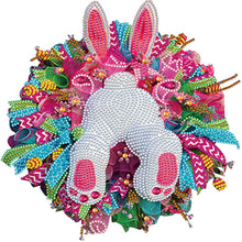 Load image into Gallery viewer, Diamond Painting - Partial Special Shaped - Easter bunny wreath (30*30CM)
