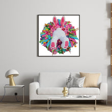 Load image into Gallery viewer, Diamond Painting - Partial Special Shaped - Easter bunny wreath (30*30CM)
