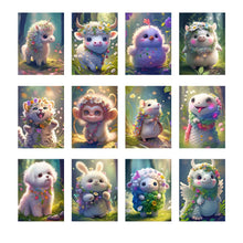 Load image into Gallery viewer, Diamond Painting - Full Round - flower version zodiac dog (30*40CM)
