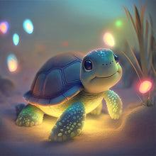 Load image into Gallery viewer, Diamond Painting - Full Round - little turtle (30*30CM)
