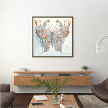 Load image into Gallery viewer, Diamond Painting - Partial Special Shaped - Pale Butterfly (30*30CM)
