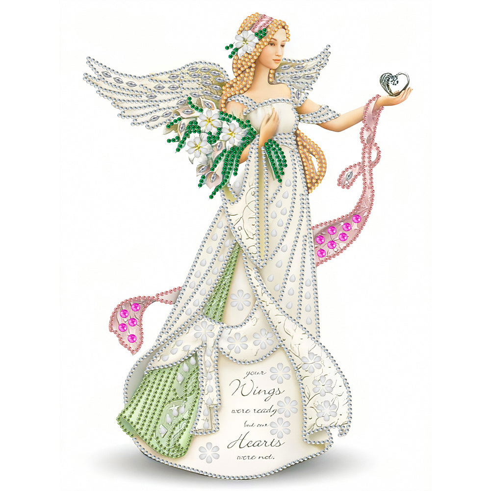 Diamond Painting - Partial Special Shaped - dress angel ladies (30*40CM)