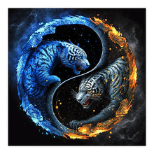 Load image into Gallery viewer, Diamond Painting - Full Round - Tiger Yin Yang Diagram (30*30CM)
