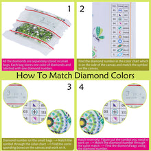 Load image into Gallery viewer, Diamond Painting - Partial Special Shaped - green leaf water drop microcosm (30*40CM)
