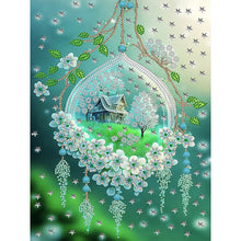 Load image into Gallery viewer, Diamond Painting - Partial Special Shaped - green leaf water drop microcosm (30*40CM)
