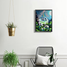 Load image into Gallery viewer, Diamond Painting - Partial Special Shaped - green leaf water drop microcosm (30*40CM)
