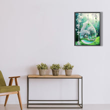 Load image into Gallery viewer, Diamond Painting - Partial Special Shaped - green leaf water drop microcosm (30*40CM)
