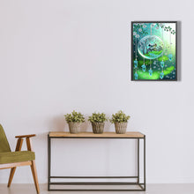Load image into Gallery viewer, Diamond Painting - Partial Special Shaped - green leaf water drop microcosm (30*40CM)

