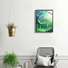 Load image into Gallery viewer, Diamond Painting - Partial Special Shaped - green leaf water drop microcosm (30*40CM)
